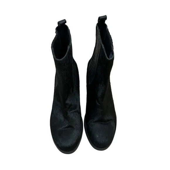 Ugg Camden Exotic Boot Womens Size 8.5 Black Cow Hair Chelsea Ankle Bootie - Picture 2 of 12